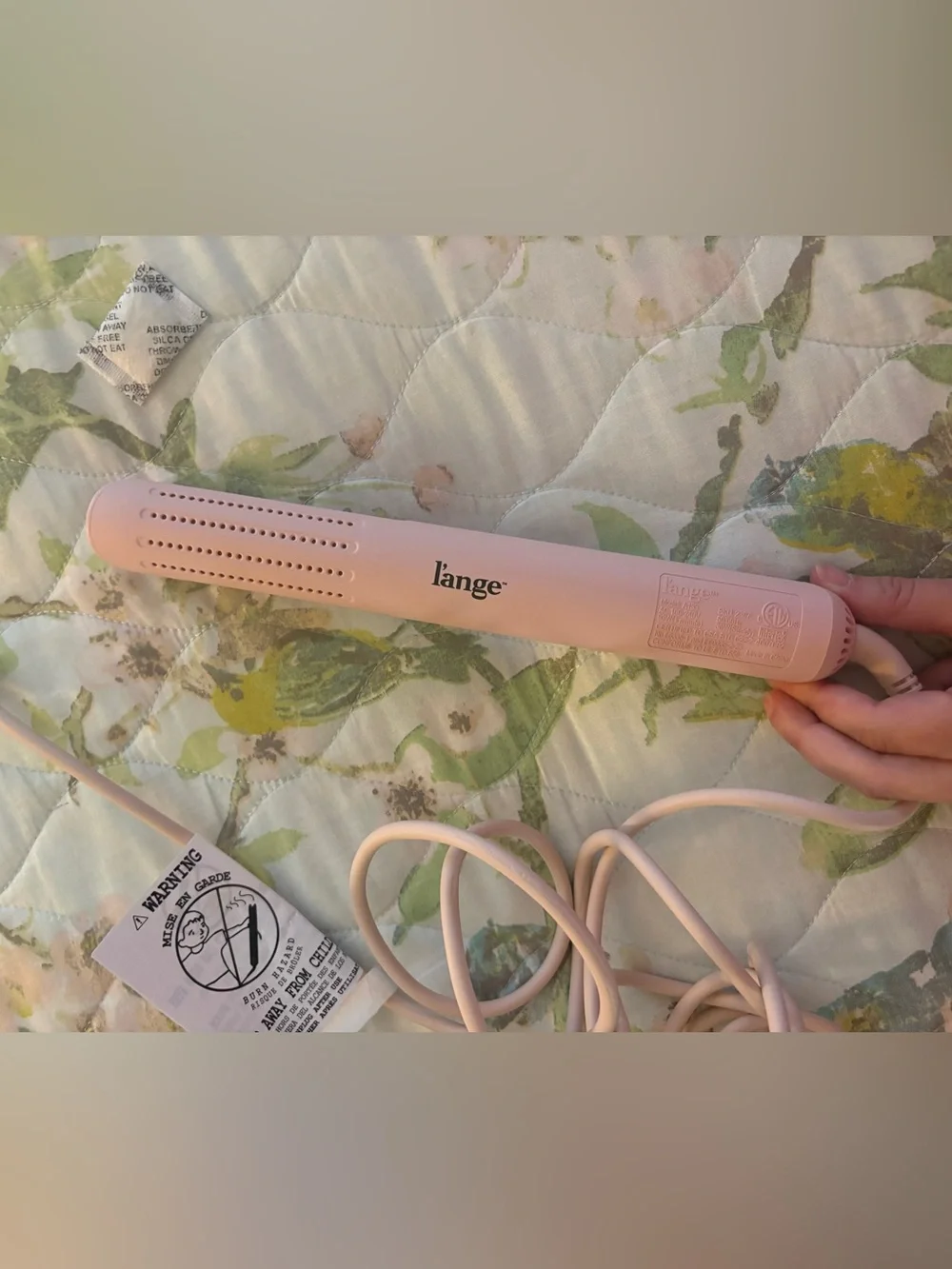 L'ange Le Duo 360 Airflow Styler Standard Size Pink Flat Iron Hair Curling